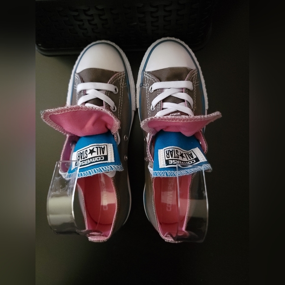Converse All Star Double Tongue Gray/Pink size Junior US 3/EUR 35 - Picture 9 of 12